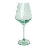 Mint Wine Stemware - Estelle Colored Glass - Gaines Jewelers