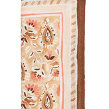 Mira Napkin in Brown & Coral, Set of 4 - Kim Seybert - Gaines Jewelers