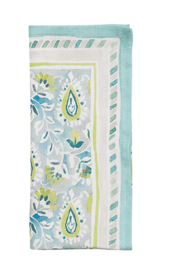Mira Napkin in Seafoam & Green, Set of 4 - Kim Seybert - Gaines Jewelers