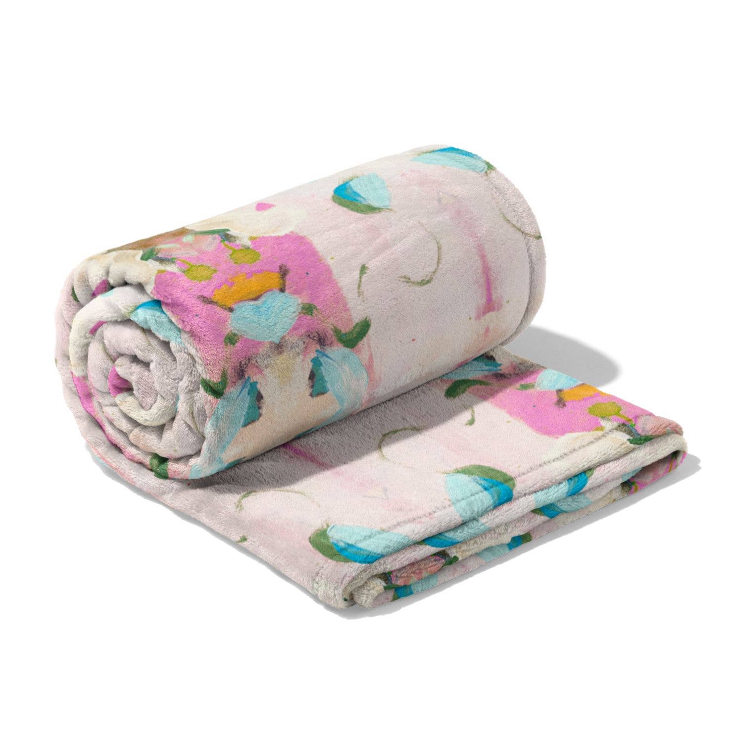 Monet's Garden Pink Fleece Blanket - Laura Park - Gaines Jewelers