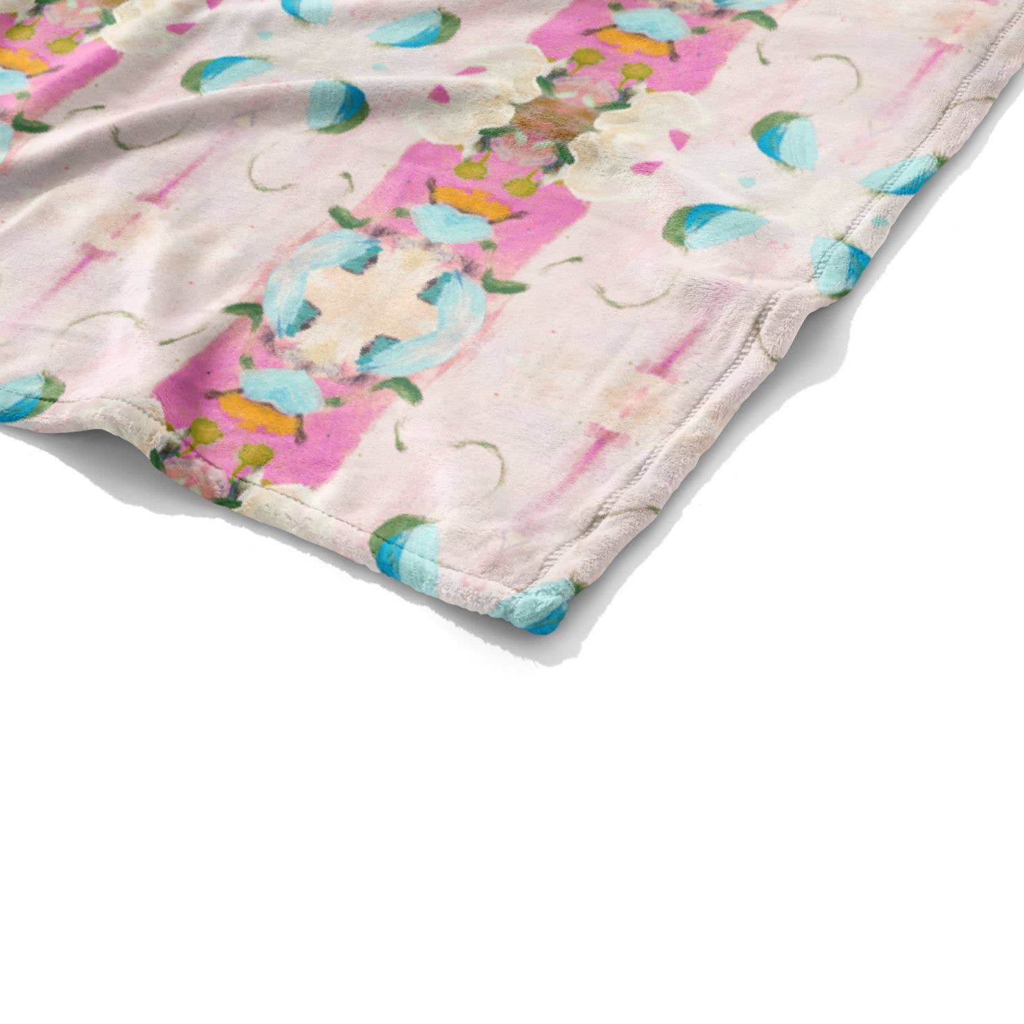 Monet's Garden Pink Fleece Blanket - Laura Park - Gaines Jewelers