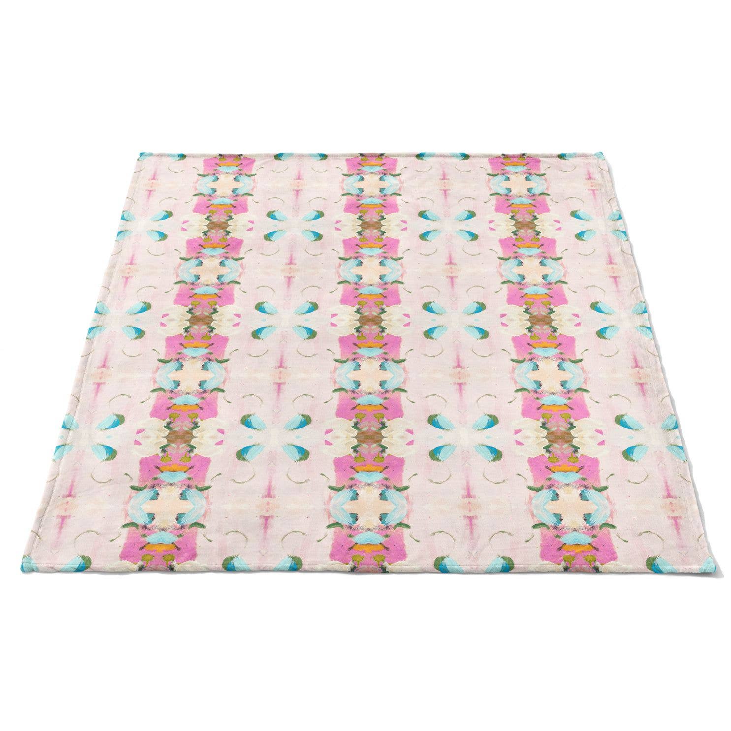 Monet's Garden Pink Fleece Blanket - Laura Park - Gaines Jewelers