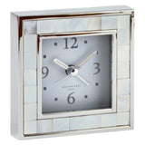 Mother of Pearl Silver Alarm Clock - Addison Ross - Gaines Jewelers