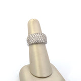 Multi - row dome - shaped natural diamond ring 2.84 ct 14kt wg - Gaines Jewelers