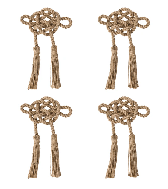 Mystic Knot Napkin Ring Set/4 - Taupe - Juliska - Gaines Jewelers