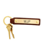 Nameplate Key Fob - Brown Bridle - Clayton & Crume - Gaines Jewelers