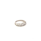 Natural Diamond Anniversary Ring various cuts 14kt wg - Gaines Jewelers