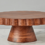 Natural Scalloped Cake Stand - Etu Home - Gaines Jewelers