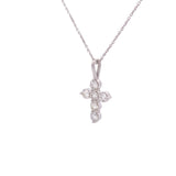Necklace 14kt white gold Diamond Cross Pendant .60ct - Gaines Jewelers