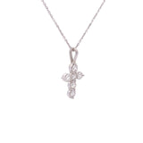 Necklace 14kt white gold Diamond Cross Pendant .60ct - Gaines Jewelers