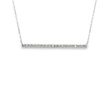 ***Necklace-.25ctw Diamond Bar Trapeze Style 14k wg - Gaines Jewelers