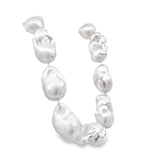 Necklace baroque pearls diamond clasp 14kt yellow gold - Gaines Jewelers