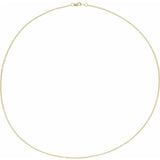 Necklace - cable link chain 1.5mm 18" 14kt yellow gold - Gaines Jewelers