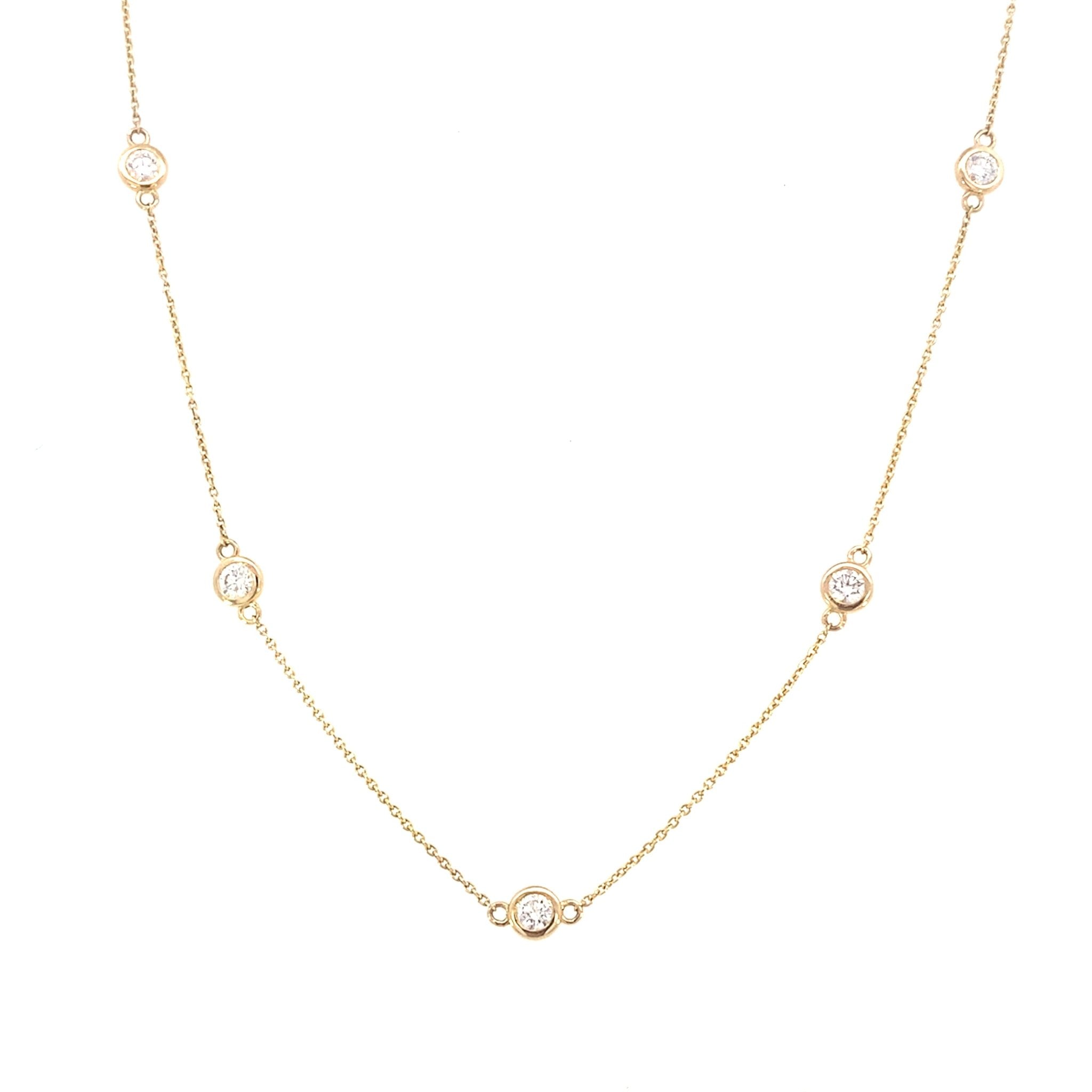 Necklace diamonds by the yard having a total weight 1.10ct 14kt yellow gold - Gaines Jewelers