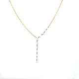 Necklace marquise diamond Y 14kt yellow gold - Gaines Jewelers
