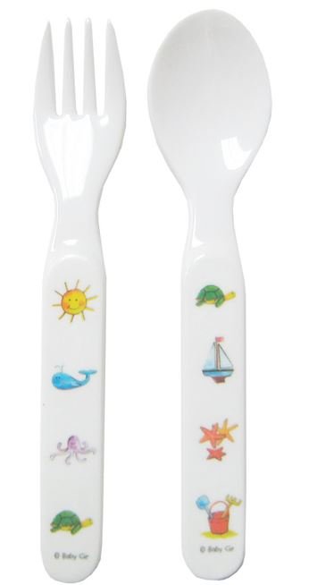 Ocean Animals Fork & Spoon Set - Baby Cie - Gaines Jewelers