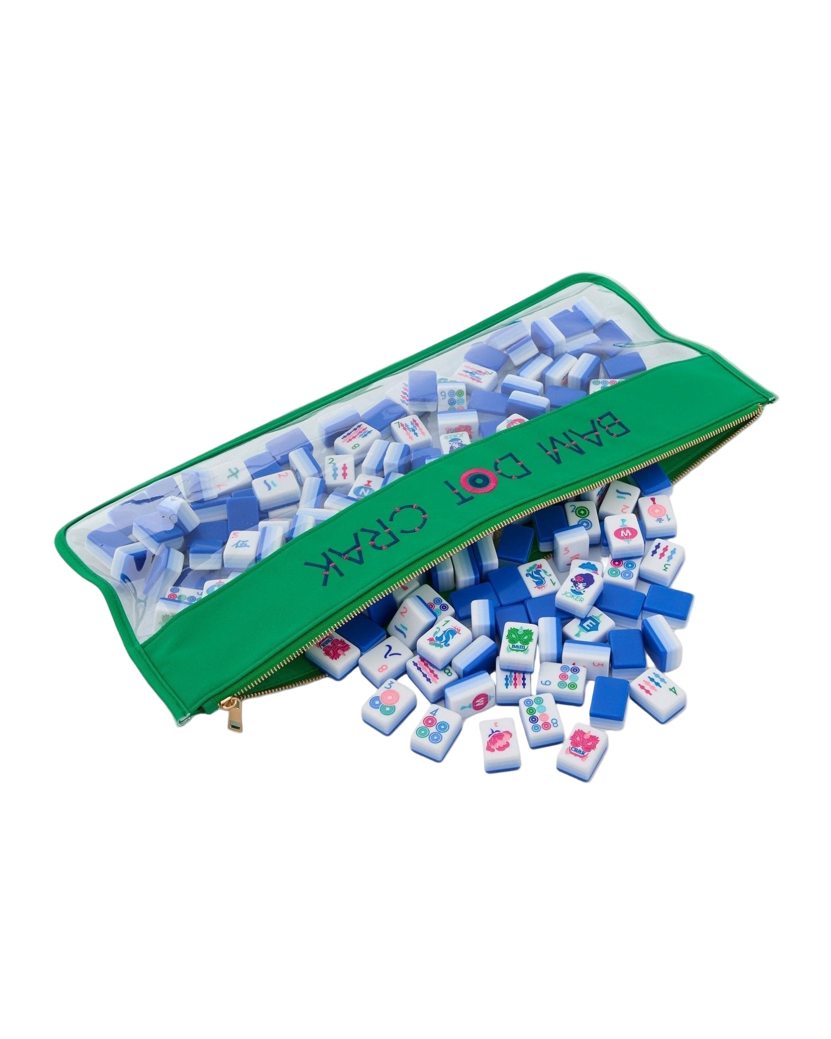 Oh my Mahjong - Kelly Green Bam Dot Crak Bag - Gaines Jewelers