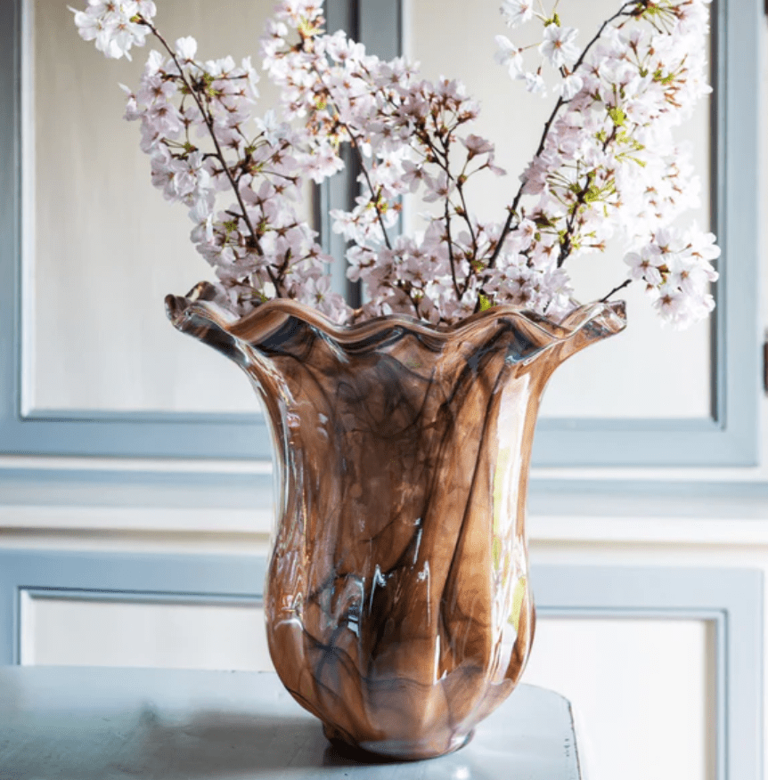 Onda Glass Tortoiseshell Large Tulip Vase - Vietri - Gaines Jewelers