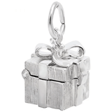 Opening Gift Box Charm - Sterling Silver - Rembrandt Charms - Gaines Jewelers