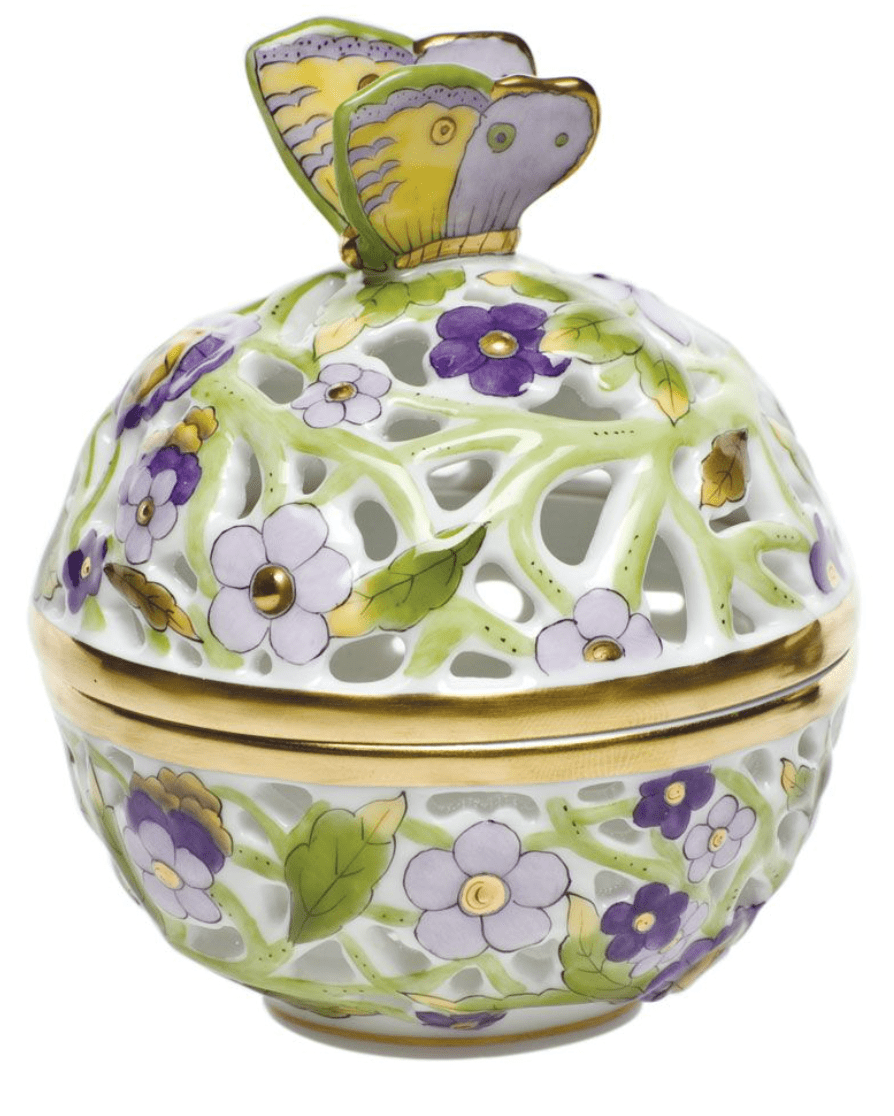 Openwork Ball With Butterfly - Herend - Gaines Jewelers
