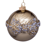 Ornament Glass Gold Diamond Bow - Vondels - Gaines Jewelers