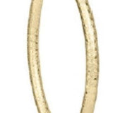 Oval Gold 1" Hoop - Textured - Gaines Jewelers