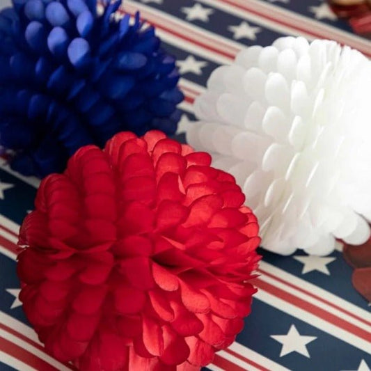 Patriotic Ruffles Balls Set of 3 - Gaines Jewelers