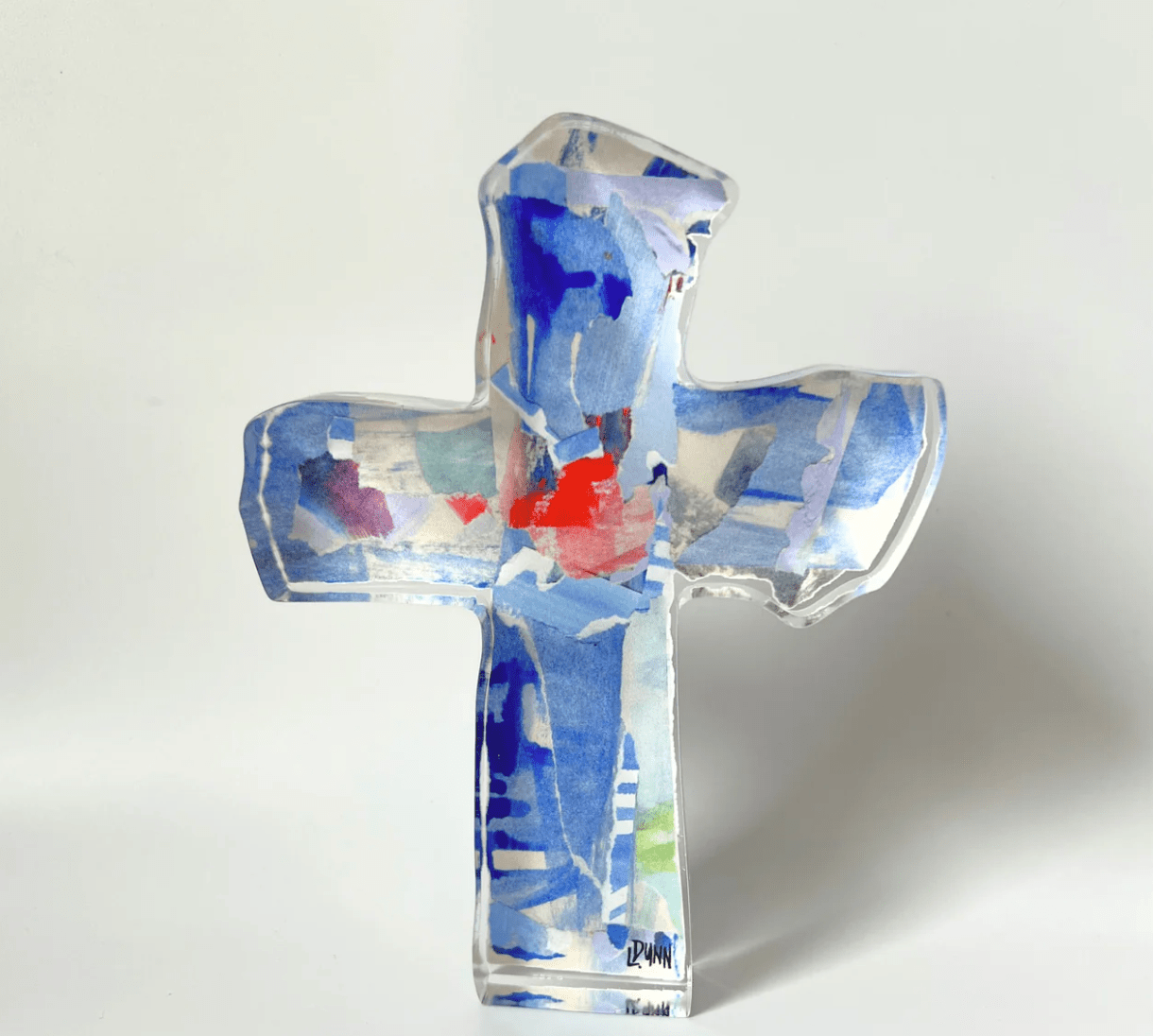 Periwinkle Acrylic Cross - Lauren Dunn - Gaines Jewelers
