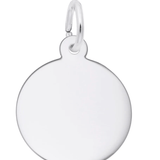 Petite Round Disc Charm - Sterling Silver - Rembrandt Charms - Gaines Jewelers