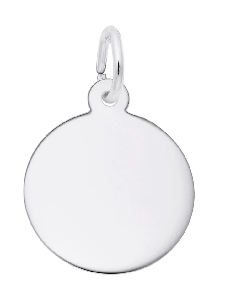 Petite Round Disc Charm - Sterling Silver - Rembrandt Charms - Gaines Jewelers