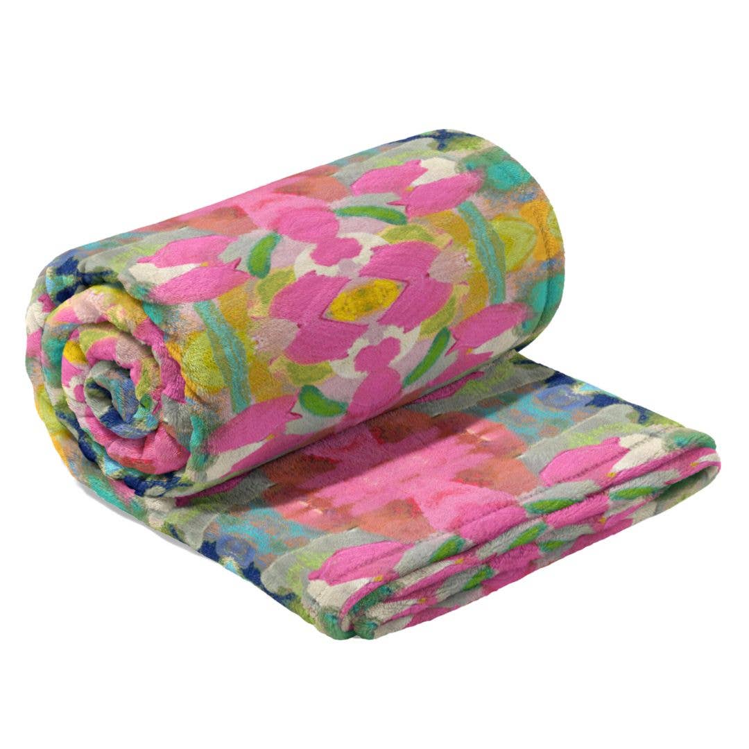 Pink Paradise Fleece Blanket - Laura Park - Gaines Jewelers