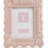 Pink Wicker Picture Frame 4x6 - Twos Company - Gaines Jewelers