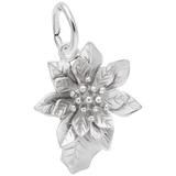 Poinsettia Flower Charm - Sterling Silver - Rembrandt Charms - Gaines Jewelers