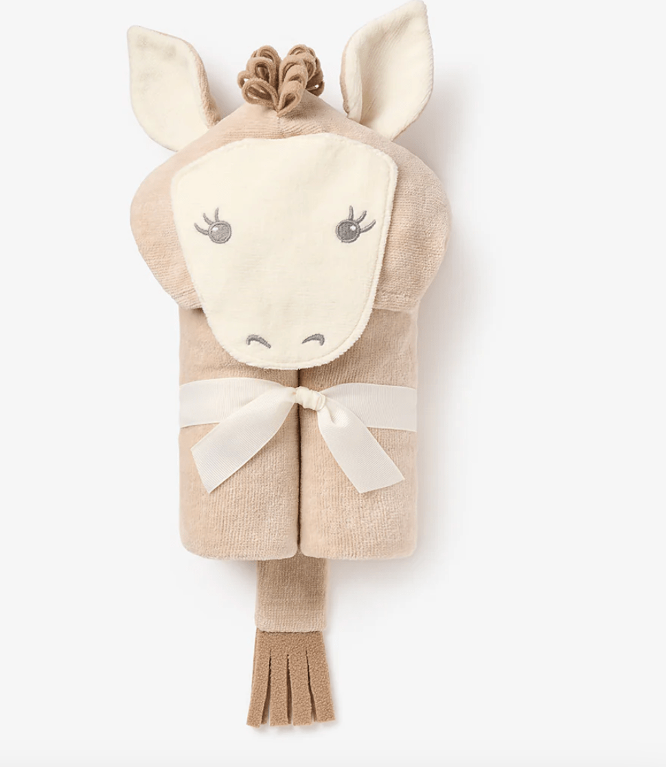 Pony Hooded Baby Bath Wrap - Elegant Baby - Gaines Jewelers
