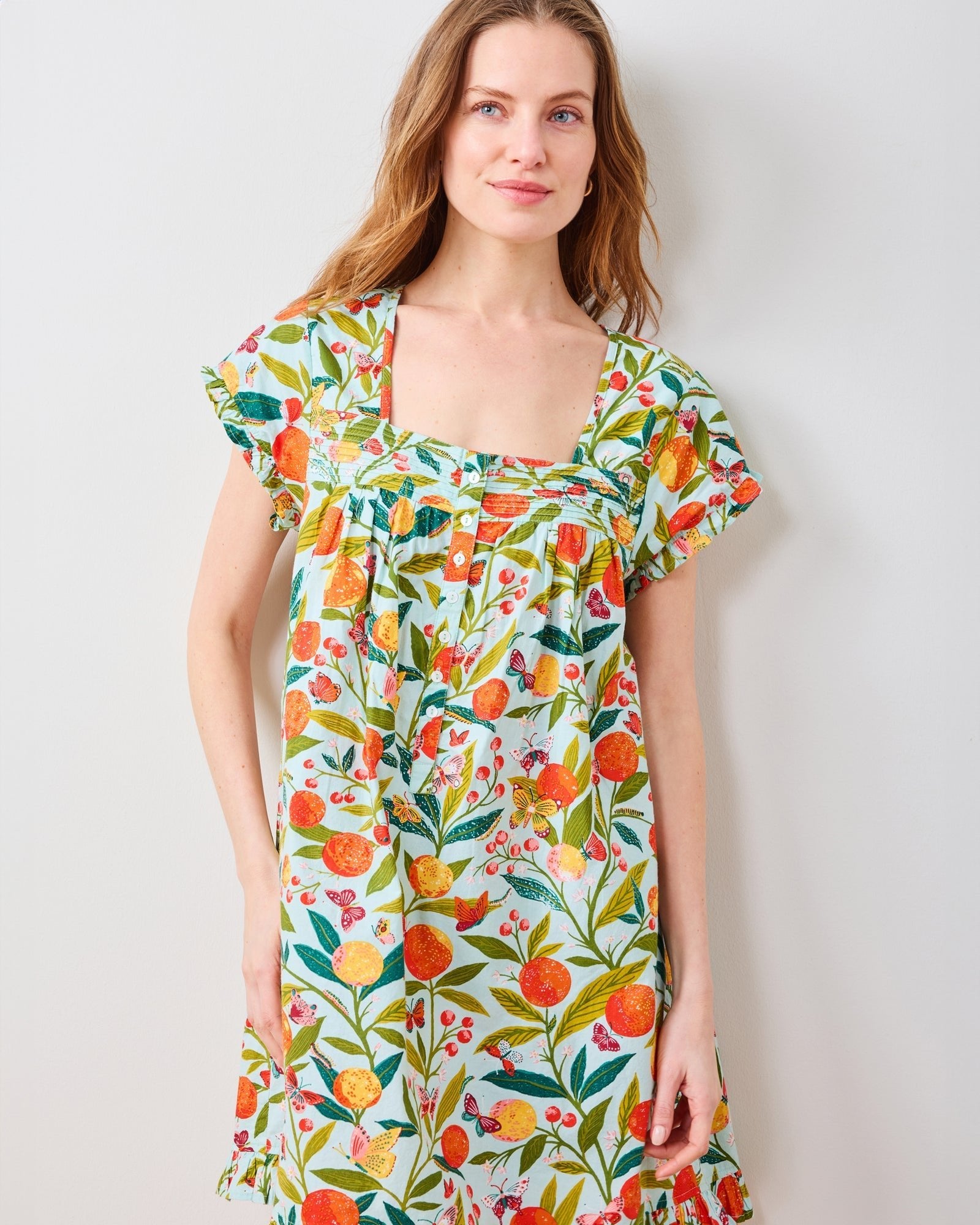 Print Fresh - Butterfly Grove Pintuck Nightgown - Gaines Jewelers