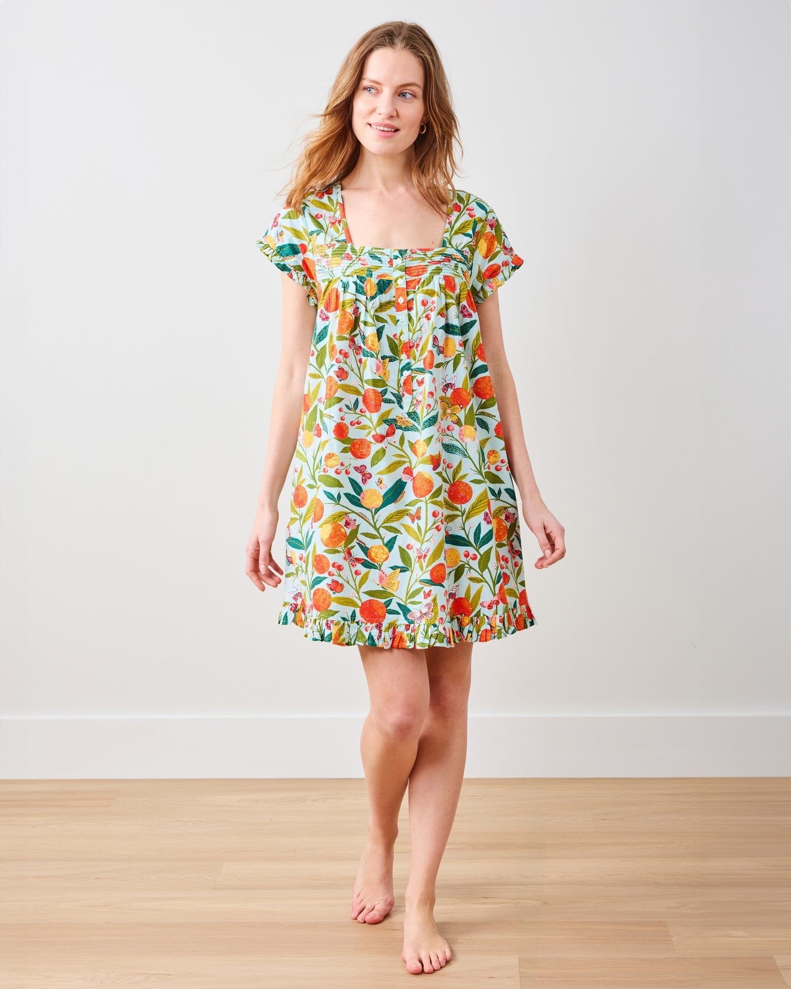 Print Fresh - Butterfly Grove Pintuck Nightgown - Gaines Jewelers