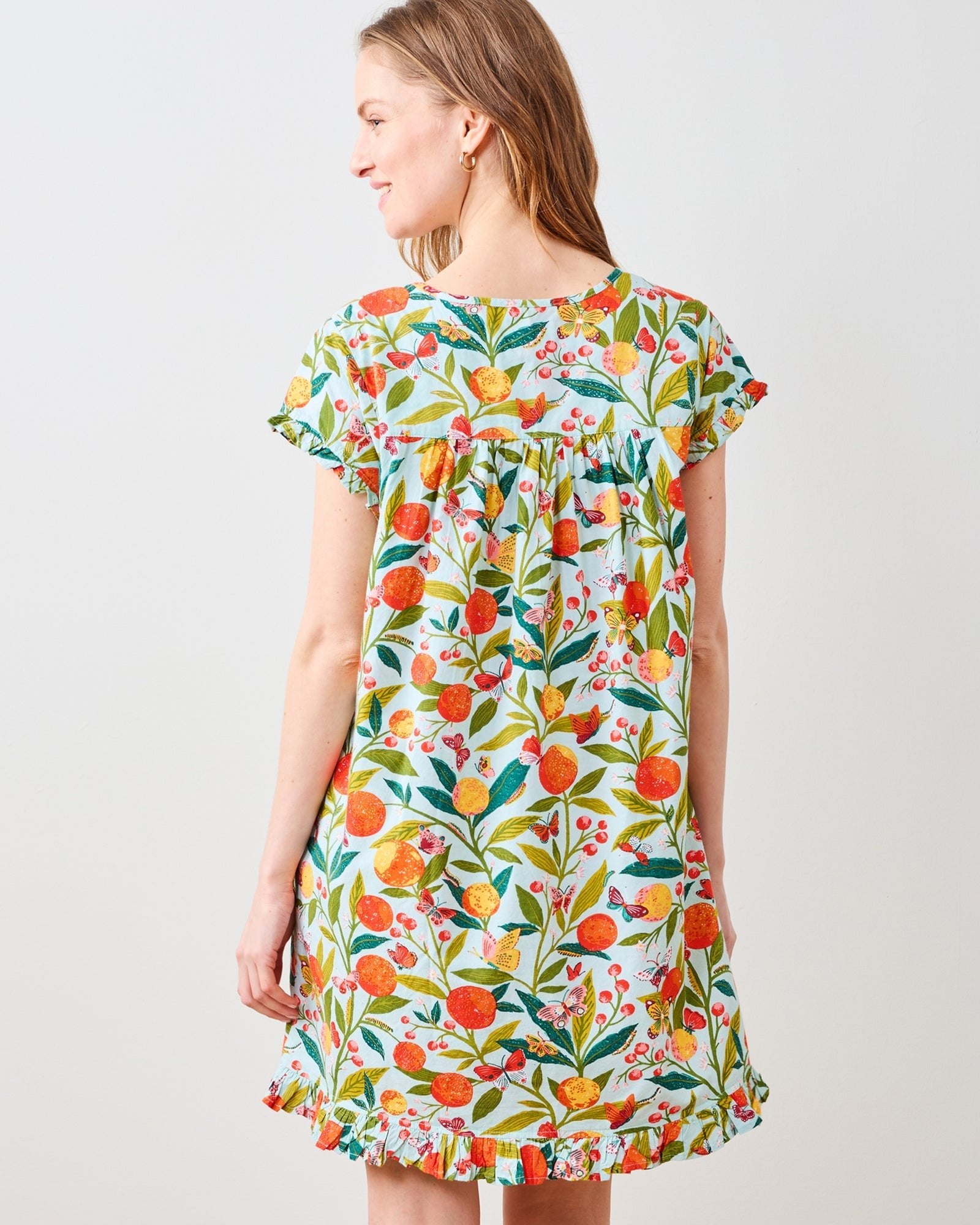 Print Fresh - Butterfly Grove Pintuck Nightgown - Gaines Jewelers