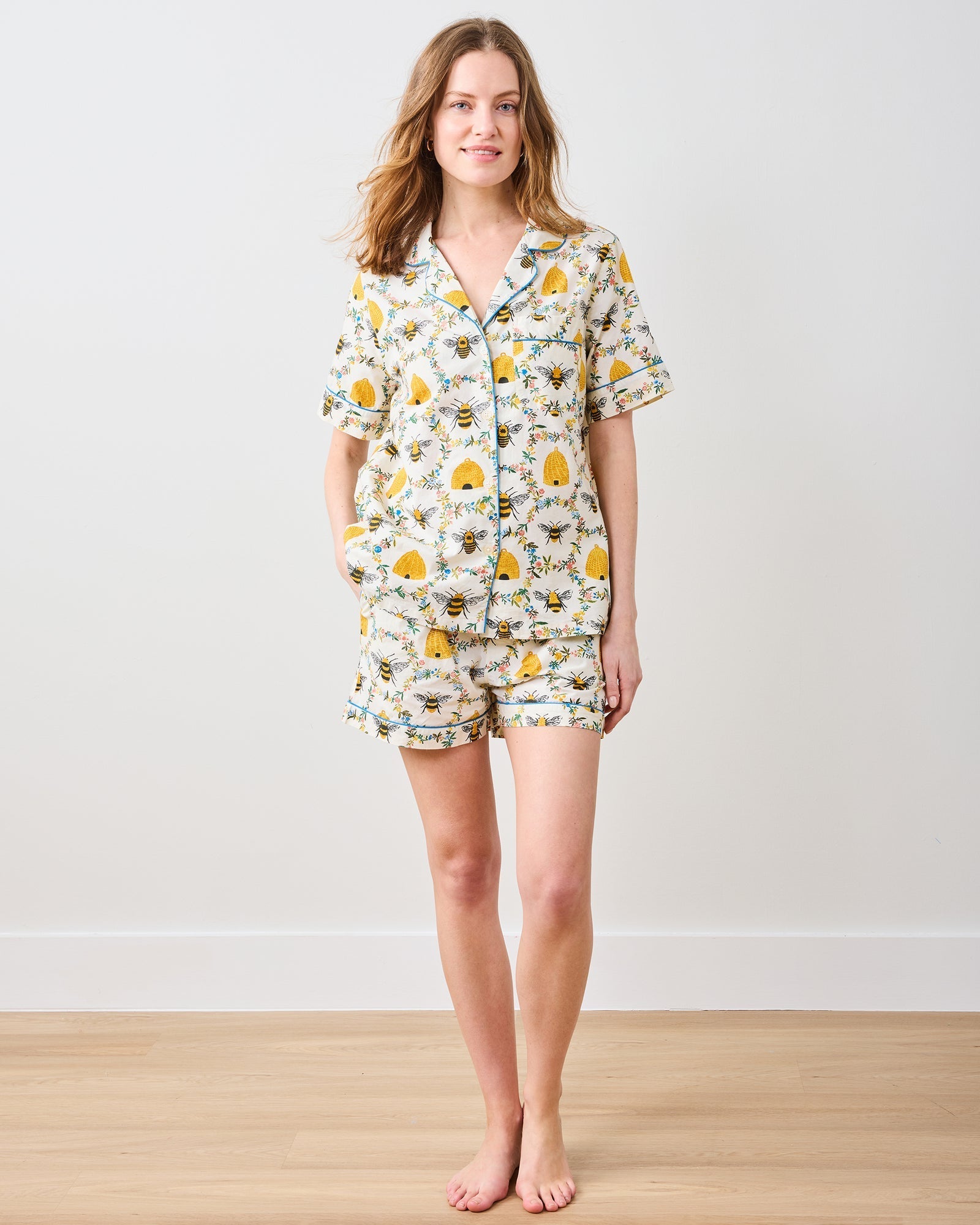 Print Fresh - Short PJ Set in Sweet Bee - Gaines Jewelers