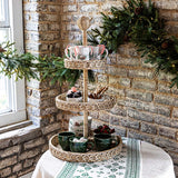Provence Rattan 3 - Tier Shelving Unit - Whitewash - Juliska - Gaines Jewelers