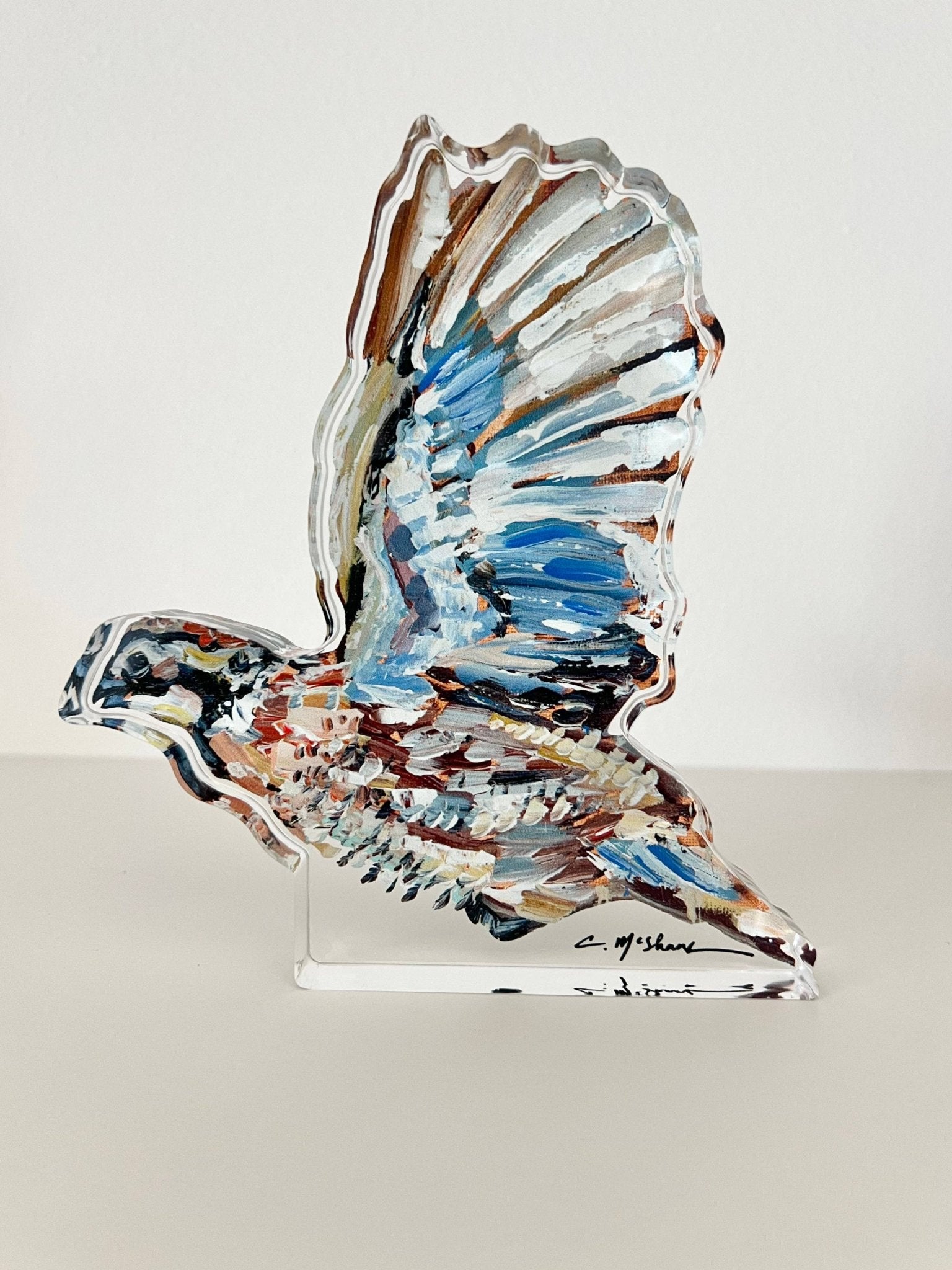 "Quaint Quail" acrylic shelfie: Large - Chelsea McShane Art - Gaines Jewelers