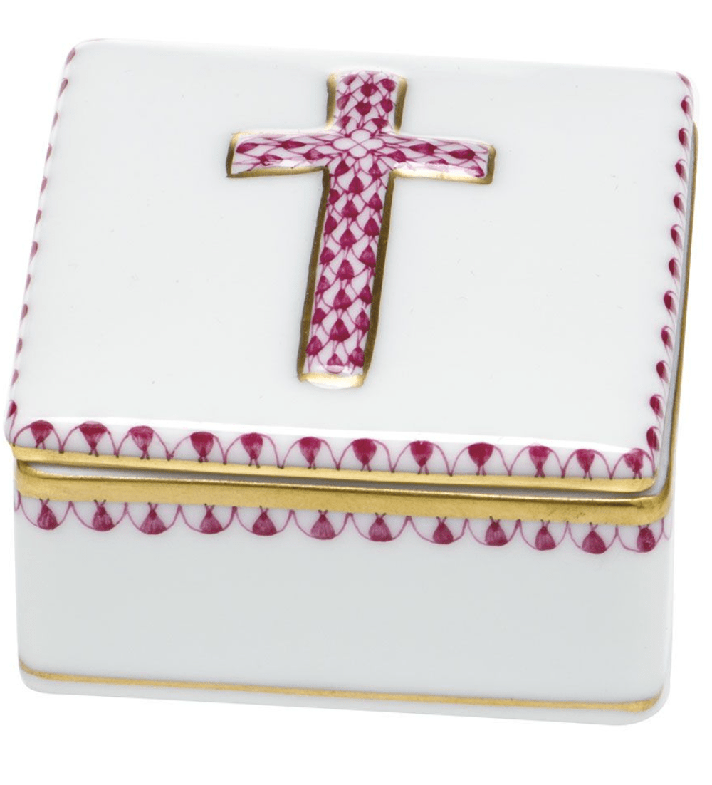 Raspberry Prayer Box - Herend - Gaines Jewelers
