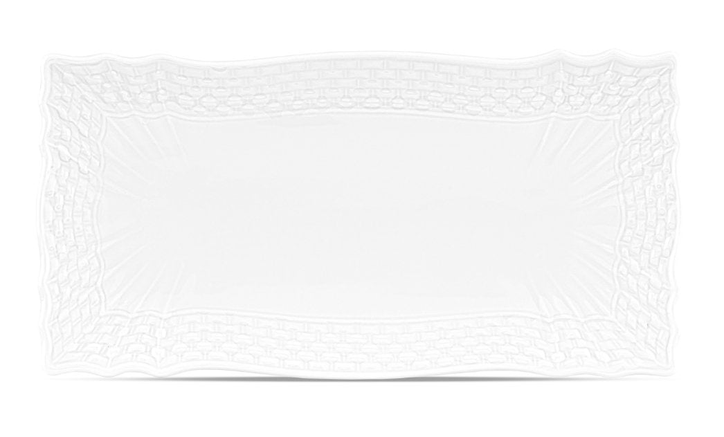 Rectangular Small Platter White Vecchio Ginori - Gaines Jewelers
