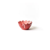 Red Candy Cane Scalloped Dipping Bowl - Coton Colors - Gaines Jewelers