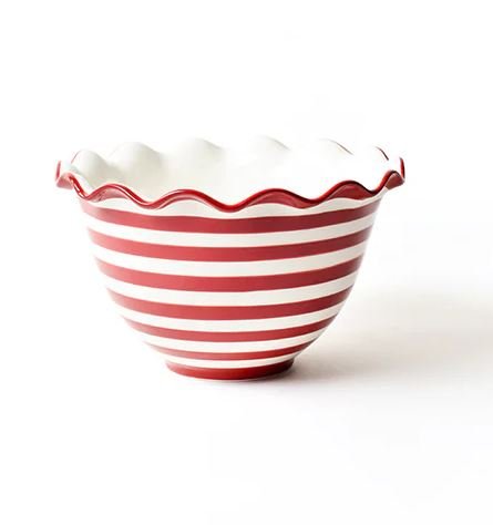 Red Stripe 5 Ruffle Bowl - Coton Colors - Gaines Jewelers
