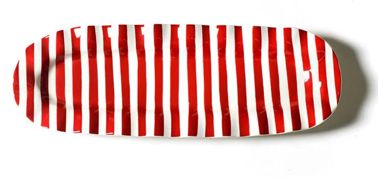 Red Stripe Ruffle 16 Skinny Tray - Coton Colors - Gaines Jewelers