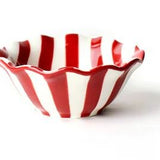 Red Stripe Ruffle Dipping Bowl - Coton Colors - Gaines Jewelers