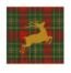 Reindeer Tartan Red Cocktail Napkins - includes 20 Cocktail Napkins - Caspair - Gaines Jewelers
