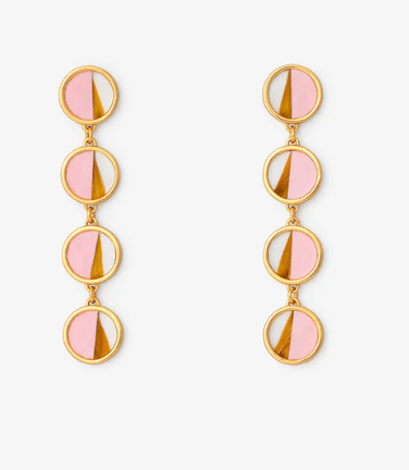 Reins Round Bezel Drop Earring - Brackish - Gaines Jewelers