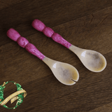 Resin Rio Bubble Salad Servers (Pink) - Beatriz Ball - Gaines Jewelers