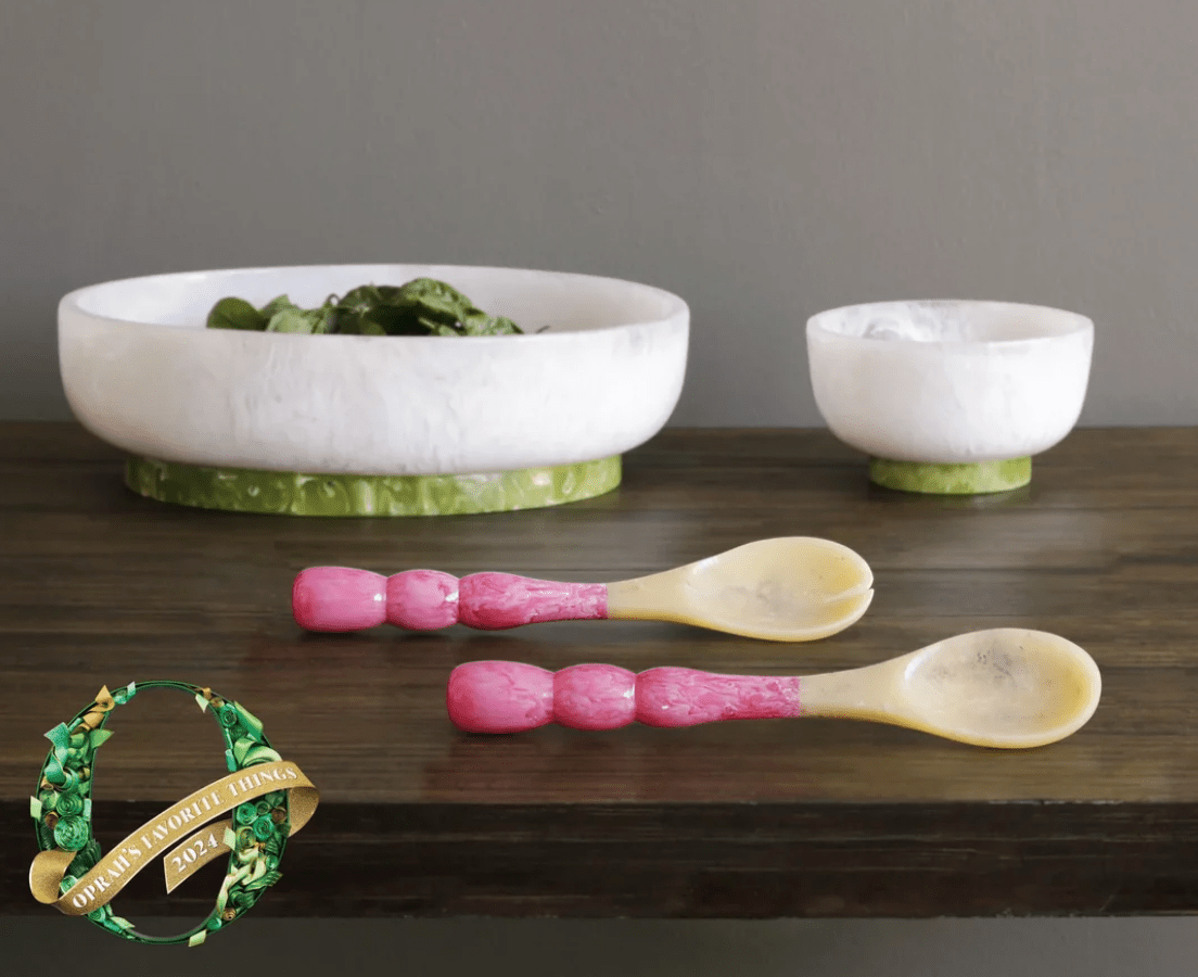 Resin Rio Bubble Salad Servers (Pink) - Beatriz Ball - Gaines Jewelers